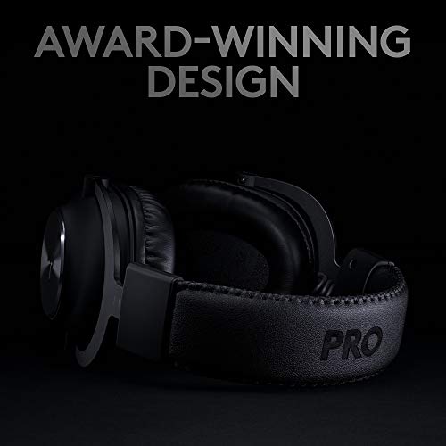 Logitech G PRO X Wireless LIGHTSPEED Gaming Headset, Blue VO!CE Mic Filter Tech, 50 mm PRO-G Drivers, DTS Headphone:X 2.0 Surround Sound, Memory Foam, 20+ Hour Battery Life - Black