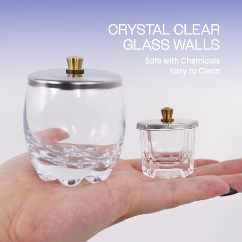 Plato de vidrio cristal Beauticom para nail dip miniatura 5
