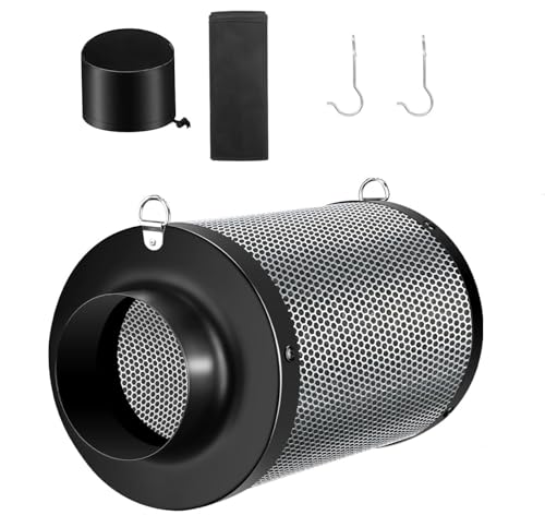 ATOUR 4' Air Carbon Filter with Australian Virgin Charcoal – Superior Odor Control for Grow Tent Smelliniss Scrubber, Inline Fans, Hydroponics. Includes Pre-Filter & Insulated Flange 4'x11'