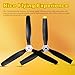 Outus 6 Sets Plane Propeller 3 Blade Compatible with F4u Rc 761-8 761-9 761-16 T28 P47 Fighter Remote Control Plane Radio Controlled Aircraft with Propeller Adapters(500mm)