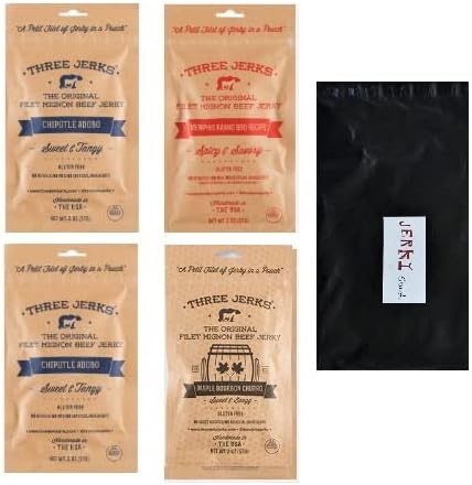 Jerky Stash Gift Set - Best 4 Flavors Including The Newest Soy Veri Teriyaki