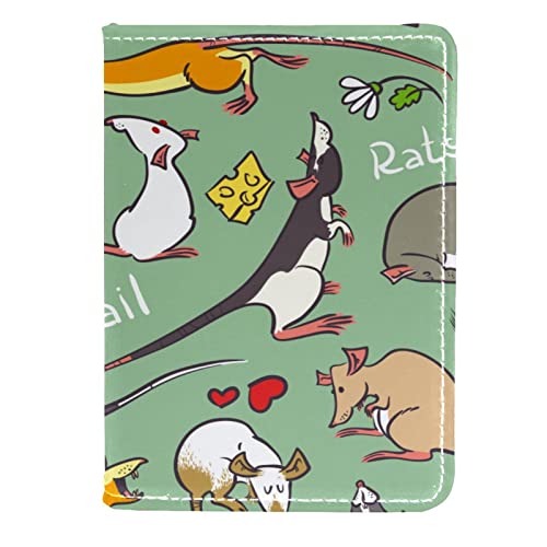 Passport Holder, Passport Cover, Passport Wallet,Travel Essentials Fancy Rat Animal Green #TOP1