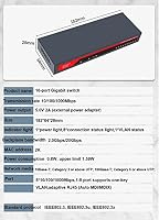 KuWFi 10-Port Gigabit Netzwerk-Switch, Plug&Play, für Büro & Heimnetzwerk – Ansicht 2