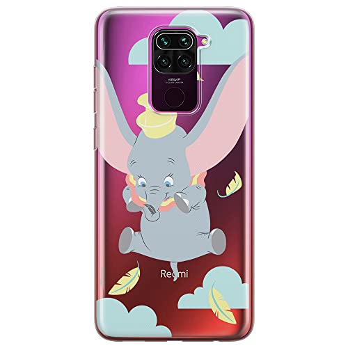 Custodia Xiaomi Redmi Note 9 Disney Dumbo Silhouette Trasparente In TPU
