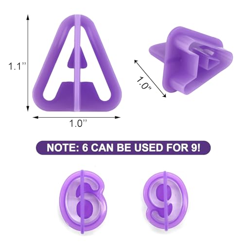 Juxiamal JUS-4413574 40Pcs Alphabet Cookie Cutters Set Purple Plastic Letter Cake Decorating Fondant Number Cutters Mould Tools Fondant Letter And Number Stamps thumb #1