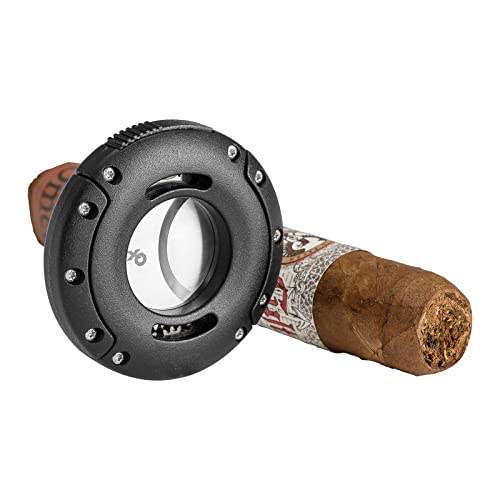 Xikar Xo Double Guillotine Cutter, Dual Stainless Steel Blades, 64 Ring Gauge, Black #TOP4