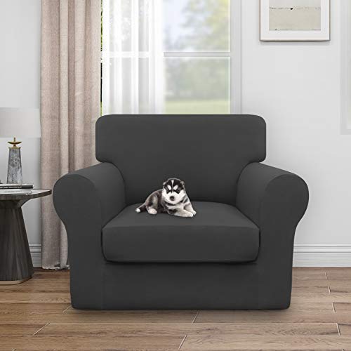 Image of Easy-Going Waterproof 2 Pieces Chair Cover Couch Covers for Sofa
