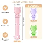 WRW 3 Pcs Cat Treat Spoon, Lickable Cat Treat Spoon Squeeze for Small Pets, Multi-Function Cats Treat Feeder for Licky Treats & Wet Food - Image 3