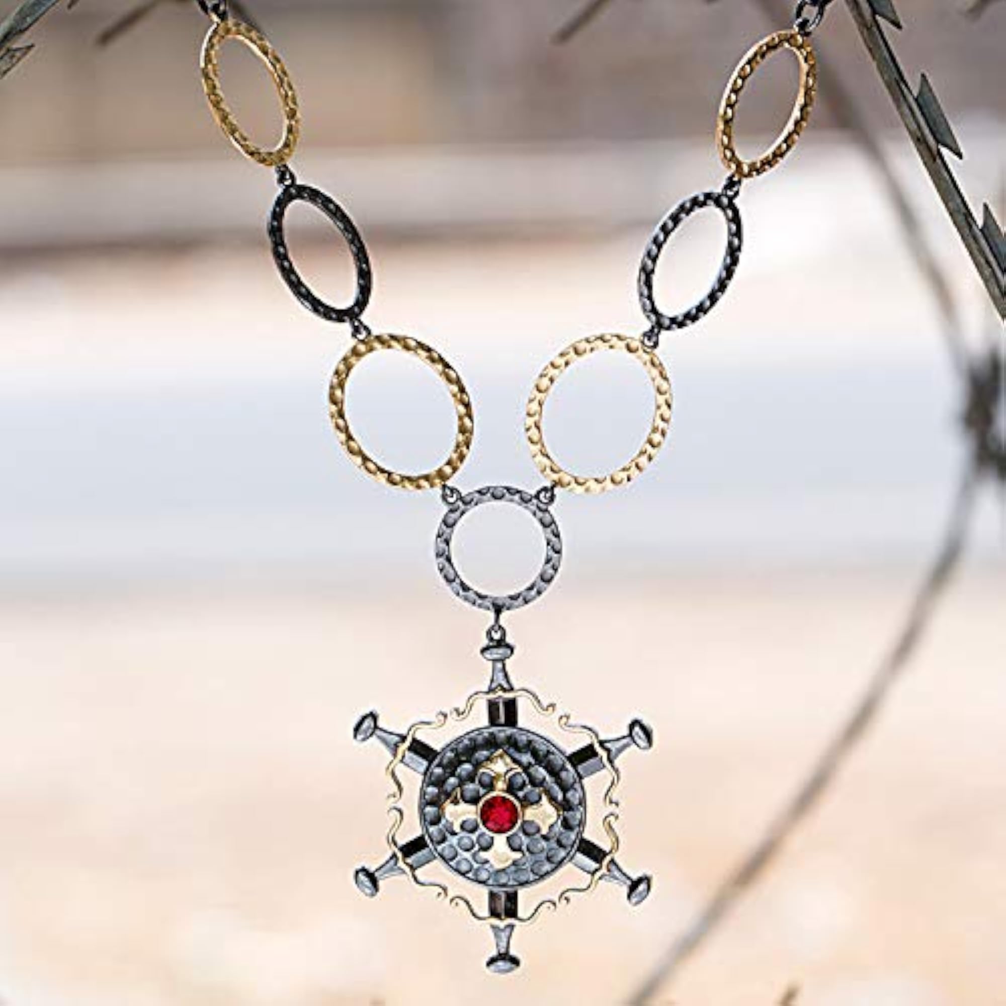 Tone Finish Statement Necklace