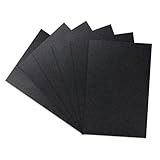Kinlink Black ABS Plastic Sheet 8' x 12'x 0.04' Flexible Moldable Impact Strength and High Tensile 1/25' Thick (1mm) Abs Sheet, Moldable Plastic DIY Materials for Home Decor and Handicrafts, 6 Pack
