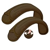 [ZINZ] 2-Pack バッグ、荷物バッグ、クロスボディ用の超厚クッション付きユニバーサルショルダーパッド、プラスロング＆滑り止め＆通気性,ブラウン