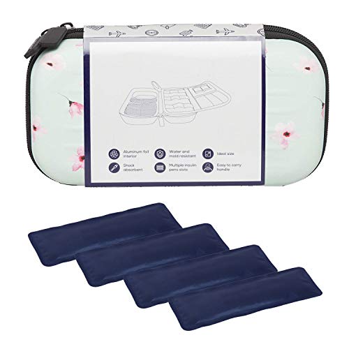 Insulin Cooler Travel Case - Insulated - 6mm EVA - 4 Ice Packs