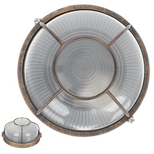 LIFKOME Aplique Retro Su Jardín Accesorio De Pared Mamparo Jardín Iluminación De Empotrada Ovalado Resistente Al Agua Polvo