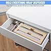 2 in 1 Plastic Wrap Dispenser with Cutter，Bamboo Foil and Plastic Wrap Organizer,Aluminum Foil and Wax Dispenser for Kitchen Drawer Storage Organization #1