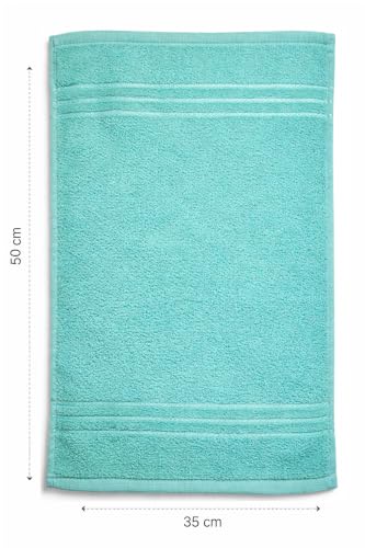 Image of Hand Towel Set of 12 (35x50 cm, 450 GSM) - Soft Cotton, Absorbent, Quick Dry - Bathroom, Wash Basin, Kitchen, Travel & Gym Face & Hand Towel for Men & Women-Multicolor
