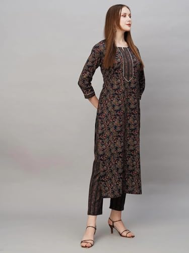 Image of Wedani Cotton Digital Printed Kurta Set for Women