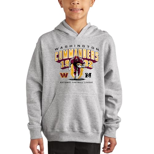 Junk Food NFL - Washington Commanders - Halfback Blast - Officially Licensed Youth Pullover Fleece Hoodie for Boys and Girls