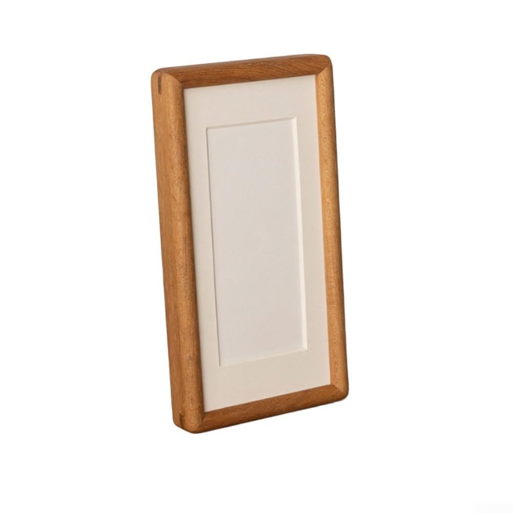 Solid Wood Photo Frame for 6x24cm Display, Holds 10x30cm Pictures, Walnut or Natural Finish, Elegant Wooden Picture Frame for Home Decor Wall Table(wood color)
