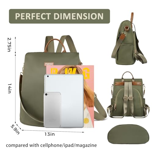 Image of Fmeida Convertible Backpack Purse for Women, Anti Theft Fashion Daypack, Casual Travel Shoulder Bag