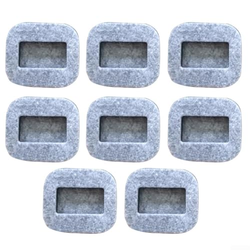 Yuanpgky Paquete de 8 tazas cuadradas de fieltro para sillas, protectores de suelo antideslizantes para madera dura y azulejos, para un dispositivo de fijación de ruedas duradero y resistente al