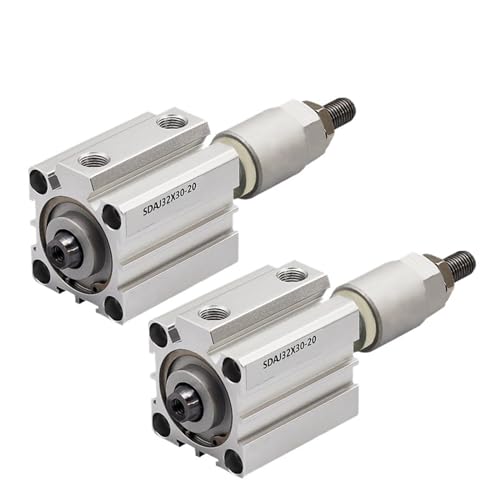 Vérin pneumatique mince SDAJ alésage 20mm course réglable avec aimant - 2