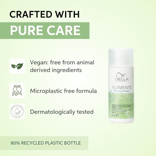 Image of Wella Professionals Elements Renewing Shampoo | Sulfate, Silicone & Paraben-Free | 50 ml | For Shiny, Frizz-Free Hair | With Aloe Vera, Vitamin E | Vegan & Cruelty-Free