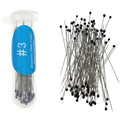 Lind Kitchen 100 Pieces/Can 40mm 3# Stainless Steel Pins for Entomology, Dissection and Butterfly Collections Cover