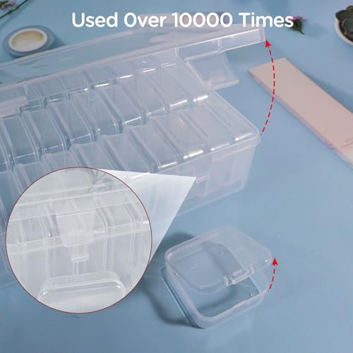 Image of 30Pack Bead Organizer Box With Hinged Lid - Clear Bead Storage Containers for Organizing DIY Jewelry Craft and Bracelet Making - Mini Plastic Bead Box (30Pack 2.15 X 2.15 X 0.8inch)