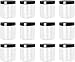 Lawei 9 pack 15 oz Clear Plastic Jars with Black Lids - BPA Free Round Plastic Containers for Kitchen & Household Storage of Dry Goods, Nuts and more