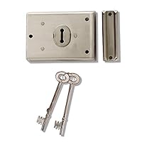 Yale YALP402GRY Riegelschloss, geeignet für Innentüren, Schuppen und Tore, grau, 105 x 70 mm (4 x 3 Inch)