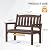 Psilvam 2-Person Poly Lumber Outdoor Garden Bench 700 Lbs Capacity, Brown