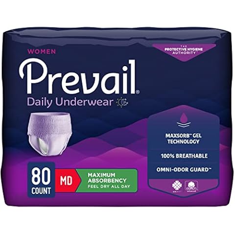 Prevail Proven | Small/Medium Pull-Up | Women's Incontinence Protective Underwear | Maximum Absorbency | 80 Count Cover
