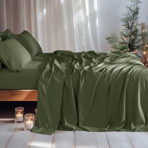 Image of LBRO2M 100% French Pure Linen Sheet Set 6Pcs, 16 inch Deep Pocket King Size
