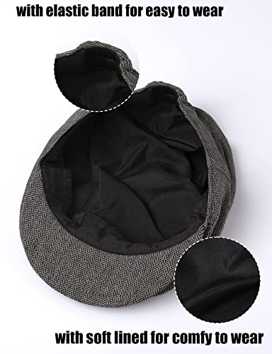 Image of A&J DESIGN Baby Boys Tweed Vintage Drivers Cap Kids Beret Hat