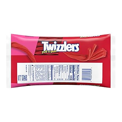 Twizzlers Pull 'N' Peel Cherry Flavored Licorice Style, Chewy Candy Bag, 14 Oz