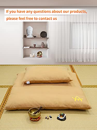 Agsnilove Meditation Cushion Luxury Kapok Zafu And Zabuton Yoga Floor Pillows Seating For Adults Unique Gifts For Meditation, Yoga, Mindfulness, Zen, Home Decor #TOP6