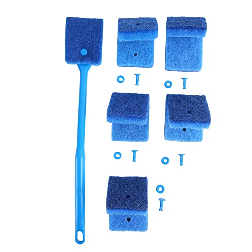 Brosse nettoyage aquarium long manche - 5 têtes remplacement