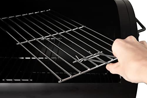 Amazon Basics Charcoal Grill - Compact Size, Tabletop Grill and Side Fire Box, Black