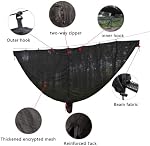 Camping Hammock Bug Net Encrypted Thickening Mosquito net Suitable for Outdoor Night Camping, 360 ° Protective Mosquito Invasion (Black)