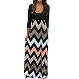 ❤️❤️❤️Damen Sommerkleid Kleider Maxikleid Streifen Schulterfrei Rundhals High Waist Lang Kleid Partykleid Damen Bodenlanges Jersey Maxikleid Schwangere Frauen Fotografie Stützen, Schwanger Kleid Maternity Gown Split Front Foto Shoot Kleid, Mutterschaft Fotografie Kleidung Schwangerschafts Maxikleid Schwangerschafts Kleid Damen Elegant Maxikleid Abendkleid Cocktailkleid Kontrast Kleid 3/4 Arm Jersey Bodenlang Tailliert Rundhals