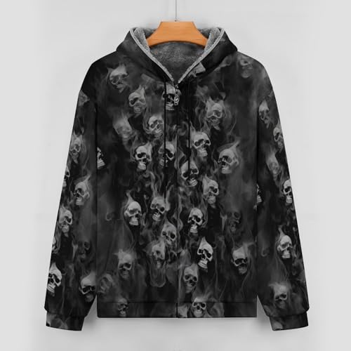 Men's Women's Full Zip Up Hoodies Thick Sherpa Lined Fleece Sweatshirt Warm Heavyweight Pullover Jacket Coat S-5XL2