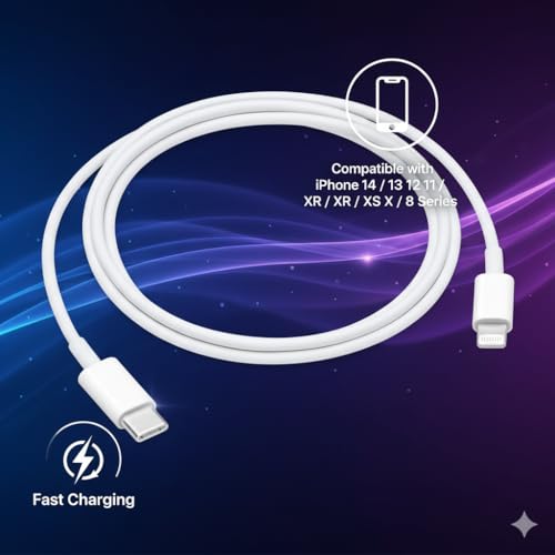 Image of HANYCONY 20W USB-C PD Power Adapter for Lightning-Speed to C Cable | Fast Charging for iPhone 14 13 12 11 X XR Series | Original Charging Speed