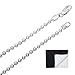 The Bling Factory 3mm Solid .925 Sterling Silver Military Ball Chain Necklace, 30 inches