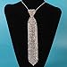 NUEAYMS Punk Necktie Adjustable Neck Tie for Teens Girl Shimmering Rhinestones School Uniform Necktie Fashion Neckwear