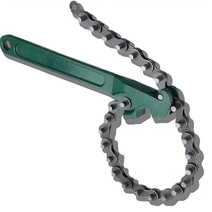 ziodic Chain Wrench Oil Filter Tool Pipe Fittings Tools Single Sided Adjustable Wrench (9 INCH)