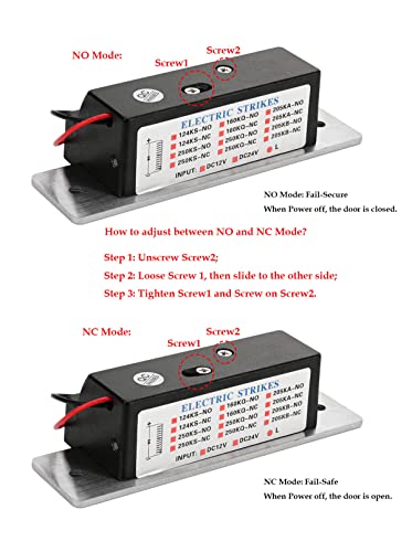 Electric Door Strike Lock ANSI Standard Heavy Duty 12V DC Fail-Secure or Fail-Safe Adjustable for Access Control Cylindrical Locksets - Thumbnail 6