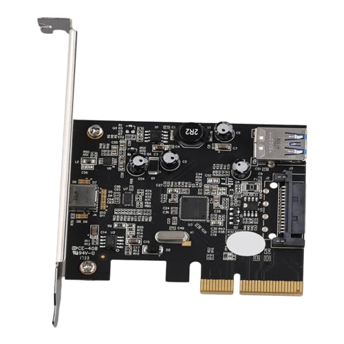 Jumundren �A�_�v�^ �J�[�h PCI-E 4X ���� USB3.1 �g���J�[�h 10G ���A �A�_�v�^ TYPE-C+TYPE-A �{�[�h 1142 ���W���[��