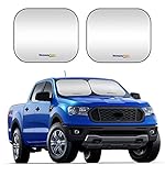 YeewayVeh 2-Piece Car Windshield Sun Shade, Foldable Car Windshield Sunshade for Most SUV Truck, Dur