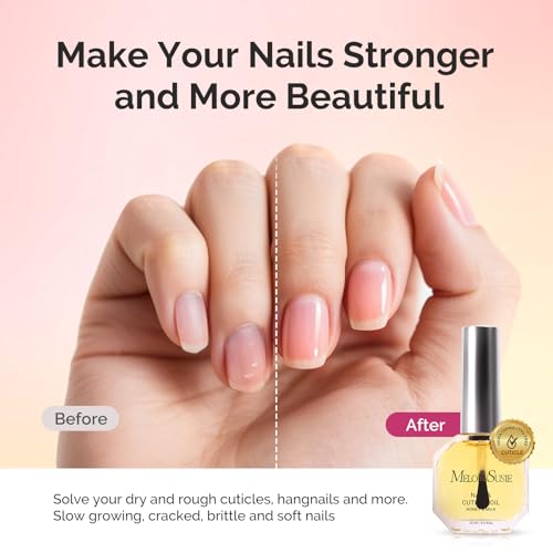 Image of MelodySusie Hema Free Top Coat Base Coat Cuticle Oil Set Long Lasting Shine Finish Soak Off UV LED Nail Lamp Nail Art Design Manicure Kit Perfect Gifts for Women Girls 3 Pcs 15ml