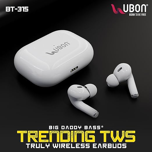 Ubon BT-315 Truly Wireless Earbuds and Charging Case